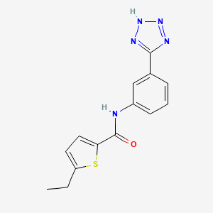 molecular formula C14H13N5OS B5459347 5-ethyl-N-[3-(1H-tetrazol-5-yl)phenyl]-2-thiophenecarboxamide 