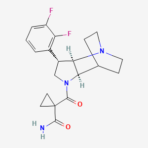 1-{[(2R*,3S*,6R*)-3-(2,3-difluorophenyl)-1,5-diazatricyclo[5.2.2.0~2,6~]undec-5-yl]carbonyl}cyclopropanecarboxamide