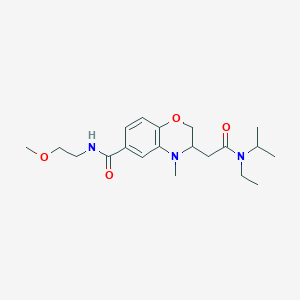 3-{2-[ethyl(isopropyl)amino]-2-oxoethyl}-N-(2-methoxyethyl)-4-methyl-3,4-dihydro-2H-1,4-benzoxazine-6-carboxamide