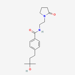 4-(3-hydroxy-3-methylbutyl)-N-[2-(2-oxo-1-pyrrolidinyl)ethyl]benzamide