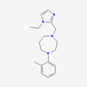 molecular formula C18H26N4 B5459396 1-[(1-ethyl-1H-imidazol-2-yl)methyl]-4-(2-methylphenyl)-1,4-diazepane 