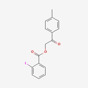 molecular formula C16H13IO3 B5459398 2-(4-methylphenyl)-2-oxoethyl 2-iodobenzoate 