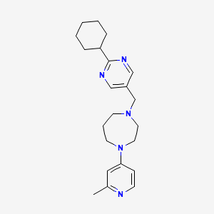 1-[(2-cyclohexyl-5-pyrimidinyl)methyl]-4-(2-methyl-4-pyridinyl)-1,4-diazepane