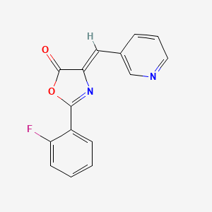 molecular formula C15H9FN2O2 B5459439 2-(2-fluorophenyl)-4-(3-pyridinylmethylene)-1,3-oxazol-5(4H)-one 