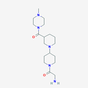 molecular formula C18H33N5O2 B5459446 (2-{3-[(4-methyl-1-piperazinyl)carbonyl]-1,4'-bipiperidin-1'-yl}-2-oxoethyl)amine dihydrochloride 