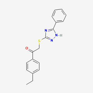 molecular formula C18H17N3OS B5459448 1-(4-ethylphenyl)-2-[(5-phenyl-4H-1,2,4-triazol-3-yl)thio]ethanone 