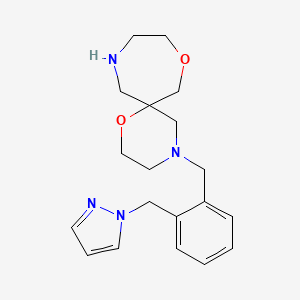 4-[2-(1H-pyrazol-1-ylmethyl)benzyl]-1,8-dioxa-4,11-diazaspiro[5.6]dodecane