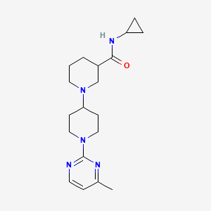 molecular formula C19H29N5O B5459501 N-cyclopropyl-1'-(4-methylpyrimidin-2-yl)-1,4'-bipiperidine-3-carboxamide 