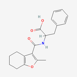 molecular formula C19H21NO4 B5459511 N-[(2-methyl-4,5,6,7-tetrahydro-1-benzofuran-3-yl)carbonyl]phenylalanine 