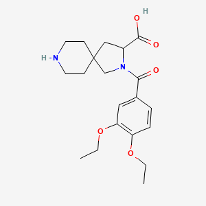molecular formula C20H28N2O5 B5459531 2-(3,4-diethoxybenzoyl)-2,8-diazaspiro[4.5]decane-3-carboxylic acid 