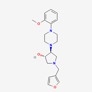 molecular formula C20H27N3O3 B5459549 (3S*,4S*)-1-(3-furylmethyl)-4-[4-(2-methoxyphenyl)-1-piperazinyl]-3-pyrrolidinol 