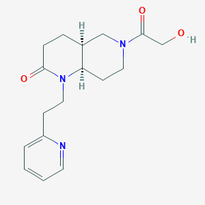molecular formula C17H23N3O3 B5459554 (4aS*,8aR*)-6-glycoloyl-1-(2-pyridin-2-ylethyl)octahydro-1,6-naphthyridin-2(1H)-one 