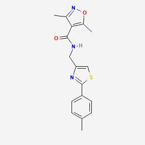 3,5-dimethyl-N-{[2-(4-methylphenyl)-1,3-thiazol-4-yl]methyl}-4-isoxazolecarboxamide