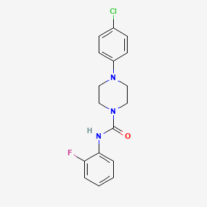 4-(4-chlorophenyl)-N-(2-fluorophenyl)-1-piperazinecarboxamide