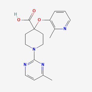 molecular formula C17H20N4O3 B5459571 4-[(2-methylpyridin-3-yl)oxy]-1-(4-methylpyrimidin-2-yl)piperidine-4-carboxylic acid 
