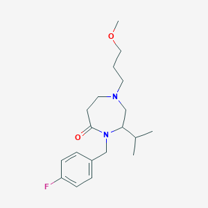 molecular formula C19H29FN2O2 B5459593 4-(4-fluorobenzyl)-3-isopropyl-1-(3-methoxypropyl)-1,4-diazepan-5-one 