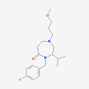 4-(4-fluorobenzyl)-3-isopropyl-1-(3-methoxypropyl)-1,4-diazepan-5-one