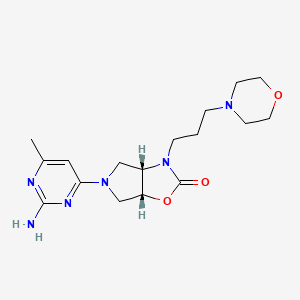 molecular formula C17H26N6O3 B5459600 (3aS*,6aR*)-5-(2-amino-6-methylpyrimidin-4-yl)-3-(3-morpholin-4-ylpropyl)hexahydro-2H-pyrrolo[3,4-d][1,3]oxazol-2-one 