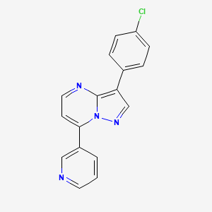 molecular formula C17H11ClN4 B5459613 3-(4-chlorophenyl)-7-(3-pyridinyl)pyrazolo[1,5-a]pyrimidine 