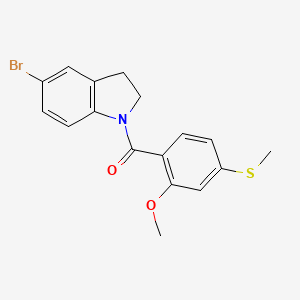 5-bromo-1-[2-methoxy-4-(methylthio)benzoyl]indoline