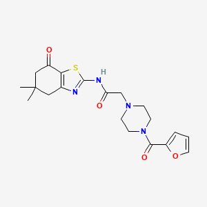 molecular formula C20H24N4O4S B5459624 N-(5,5-dimethyl-7-oxo-4,5,6,7-tetrahydro-1,3-benzothiazol-2-yl)-2-[4-(2-furoyl)-1-piperazinyl]acetamide 