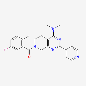 molecular formula C22H22FN5O B5459633 7-(5-fluoro-2-methylbenzoyl)-N,N-dimethyl-2-(4-pyridinyl)-5,6,7,8-tetrahydropyrido[3,4-d]pyrimidin-4-amine 