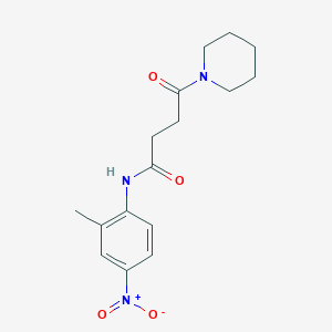 molecular formula C16H21N3O4 B5459638 N-(2-methyl-4-nitrophenyl)-4-oxo-4-(1-piperidinyl)butanamide 