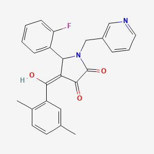 molecular formula C25H21FN2O3 B5459652 4-(2,5-dimethylbenzoyl)-5-(2-fluorophenyl)-3-hydroxy-1-(3-pyridinylmethyl)-1,5-dihydro-2H-pyrrol-2-one 