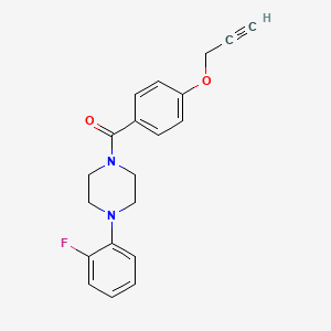 1-(2-fluorophenyl)-4-[4-(2-propyn-1-yloxy)benzoyl]piperazine