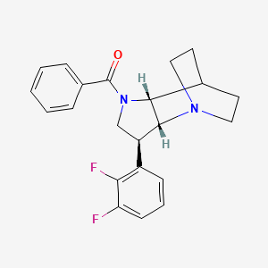 molecular formula C22H22F2N2O B5459702 (2R*,3S*,6R*)-5-benzoyl-3-(2,3-difluorophenyl)-1,5-diazatricyclo[5.2.2.0~2,6~]undecane 