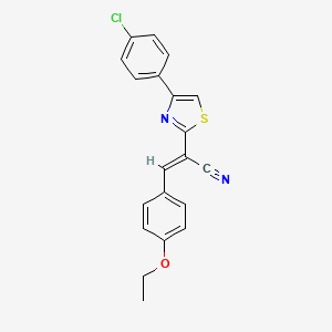 2-[4-(4-chlorophenyl)-1,3-thiazol-2-yl]-3-(4-ethoxyphenyl)acrylonitrile