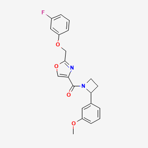 2-[(3-fluorophenoxy)methyl]-4-{[2-(3-methoxyphenyl)azetidin-1-yl]carbonyl}-1,3-oxazole