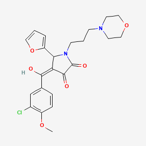 4-(3-chloro-4-methoxybenzoyl)-5-(2-furyl)-3-hydroxy-1-[3-(4-morpholinyl)propyl]-1,5-dihydro-2H-pyrrol-2-one