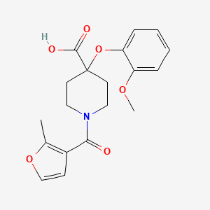 4-(2-methoxyphenoxy)-1-(2-methyl-3-furoyl)-4-piperidinecarboxylic acid