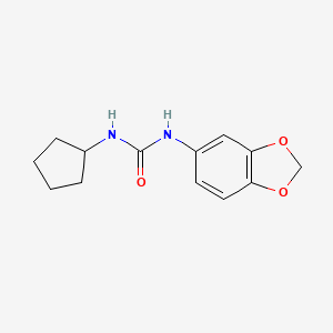 molecular formula C13H16N2O3 B5459767 N-1,3-benzodioxol-5-yl-N'-cyclopentylurea 