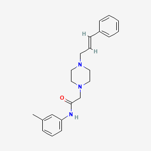 molecular formula C22H27N3O B5459786 N-(3-methylphenyl)-2-[4-(3-phenyl-2-propen-1-yl)-1-piperazinyl]acetamide 
