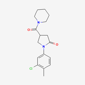 molecular formula C17H21ClN2O2 B5459793 1-(3-chloro-4-methylphenyl)-4-(piperidin-1-ylcarbonyl)pyrrolidin-2-one 