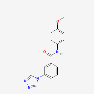 molecular formula C17H16N4O2 B5459817 N-(4-ethoxyphenyl)-3-(4H-1,2,4-triazol-4-yl)benzamide 