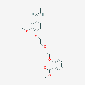 molecular formula C22H26O6 B5459819 methyl 2-(2-{2-[2-methoxy-4-(1-propen-1-yl)phenoxy]ethoxy}ethoxy)benzoate 