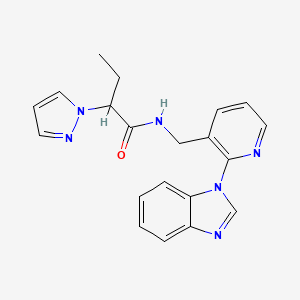 N-{[2-(1H-benzimidazol-1-yl)pyridin-3-yl]methyl}-2-(1H-pyrazol-1-yl)butanamide