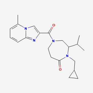 molecular formula C21H28N4O2 B5459845 4-(cyclopropylmethyl)-3-isopropyl-1-[(5-methylimidazo[1,2-a]pyridin-2-yl)carbonyl]-1,4-diazepan-5-one 