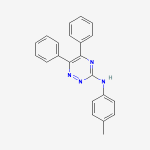 N-(4-methylphenyl)-5,6-diphenyl-1,2,4-triazin-3-amine