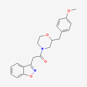 3-{2-[2-(4-methoxybenzyl)-4-morpholinyl]-2-oxoethyl}-1,2-benzisoxazole
