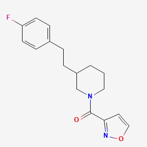 molecular formula C17H19FN2O2 B5459887 3-[2-(4-fluorophenyl)ethyl]-1-(3-isoxazolylcarbonyl)piperidine 