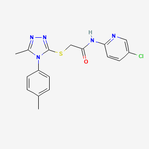 molecular formula C17H16ClN5OS B5459892 N-(5-chloro-2-pyridinyl)-2-{[5-methyl-4-(4-methylphenyl)-4H-1,2,4-triazol-3-yl]thio}acetamide 