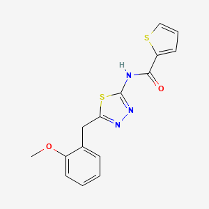 molecular formula C15H13N3O2S2 B5459903 N-[5-(2-methoxybenzyl)-1,3,4-thiadiazol-2-yl]-2-thiophenecarboxamide 