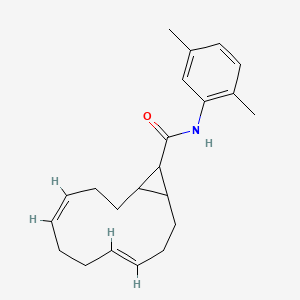 molecular formula C22H29NO B5459923 N-(2,5-dimethylphenyl)bicyclo[10.1.0]trideca-4,8-diene-13-carboxamide 