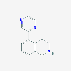 molecular formula C13H13N3 B5459953 5-pyrazin-2-yl-1,2,3,4-tetrahydroisoquinoline 