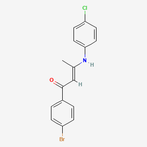 1-(4-bromophenyl)-3-[(4-chlorophenyl)amino]-2-buten-1-one