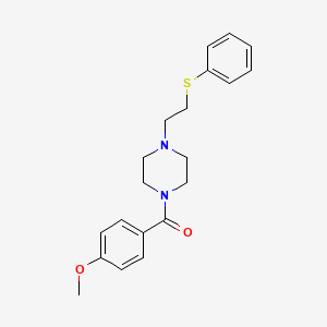 molecular formula C20H24N2O2S B5459979 1-(4-methoxybenzoyl)-4-[2-(phenylthio)ethyl]piperazine 